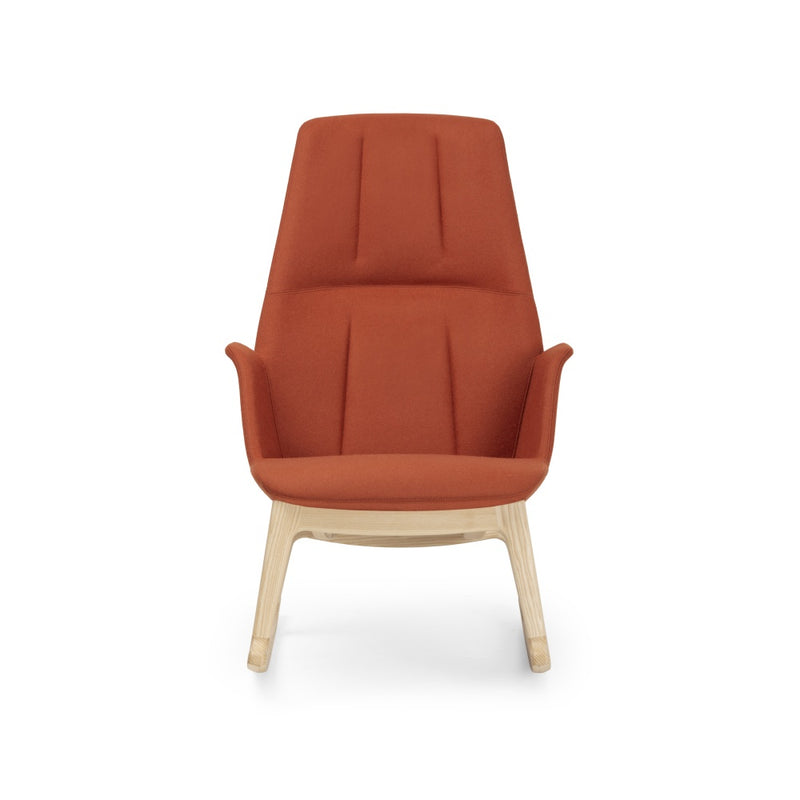 Hive Lounge Chair | High Back | Wood Rocking Base