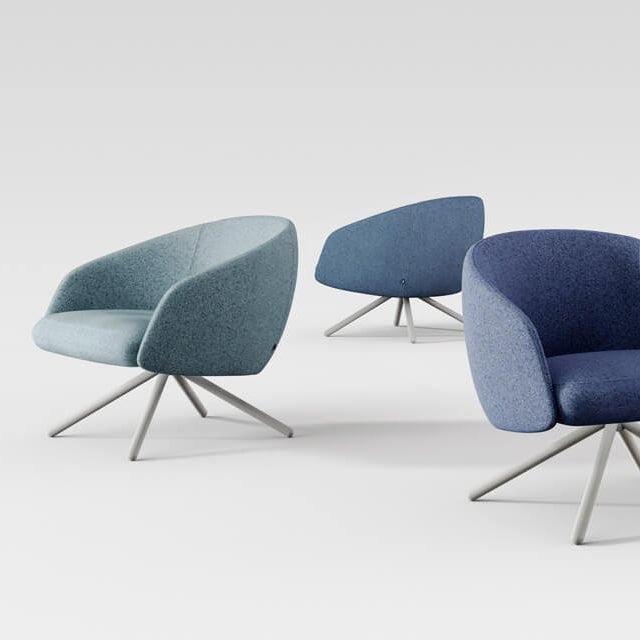 Bonny Metal Swivel Lounge Chair