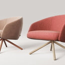 Bonny Wood Swivel Lounge Chair