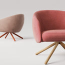 Bonny Wood Swivel Lounge Chair