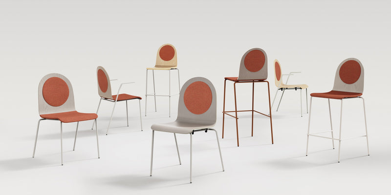 Dot Plywood Barstool