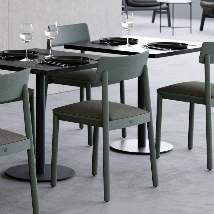 Mika Stacking Chair - Upholstered Seat