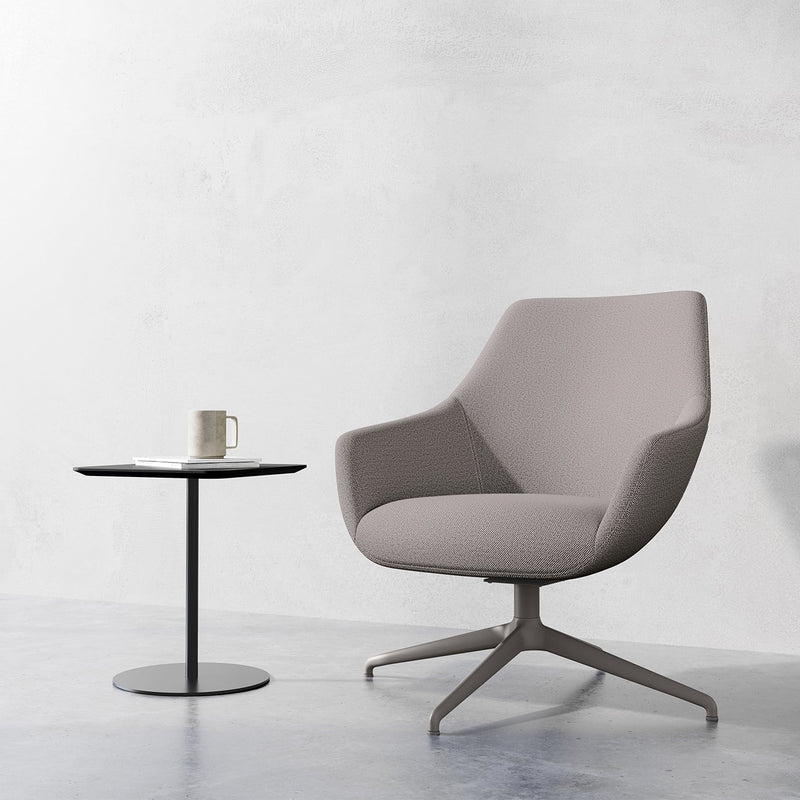 Lamy Swivel Wood Lounge Chair