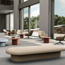 Lamy Swivel Wood Lounge Chair with Headrest