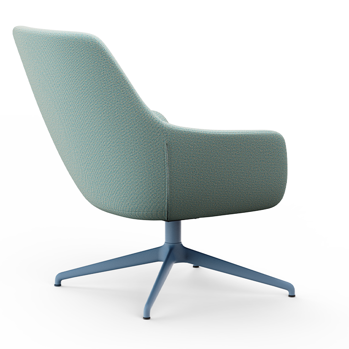 Lamy Swivel Metal Lounge Chair