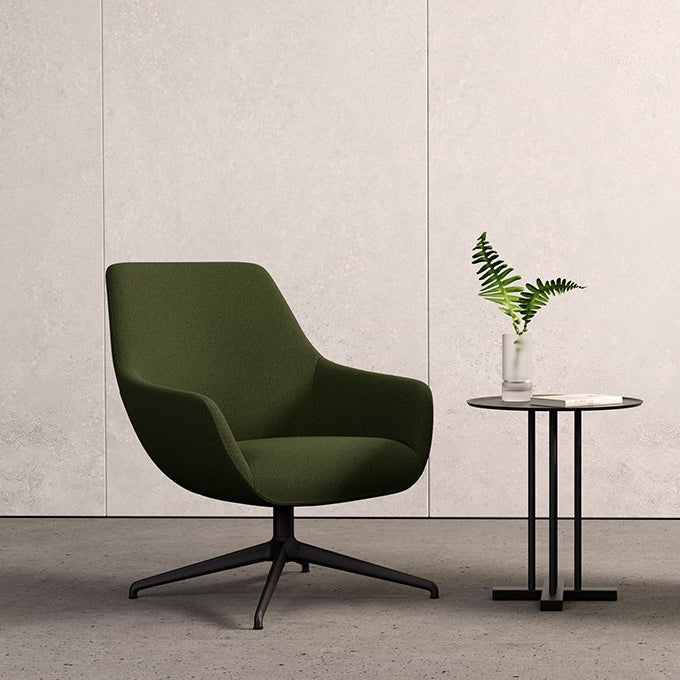 Lamy Swivel Metal Lounge Chair