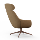 Lamy Swivel Metal Lounge Chair with Headrest