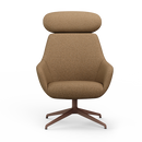 Lamy Swivel Metal Lounge Chair with Headrest