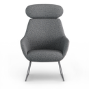 Lamy Sled Lounge Chair with Headrest