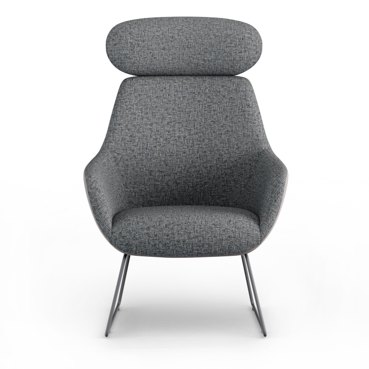 Lamy Sled Lounge Chair with Headrest