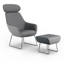 Lamy Sled Lounge Chair with Headrest