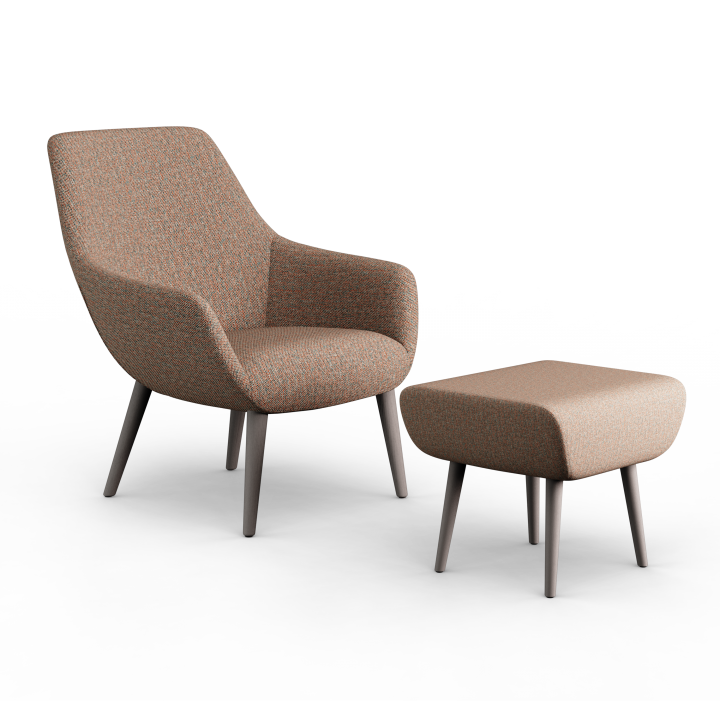 Lamy Wood Dowel Lounge Chair