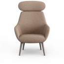 Lamy Wood Dowel Lounge Chair with Headrest