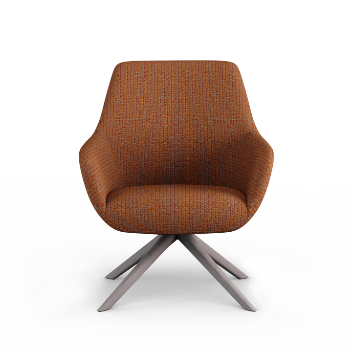 Lamy Swivel Wood Lounge Chair