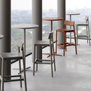 Mika Barstools with Backrest - Upholstered Seat