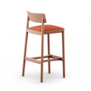 Mika Barstools with Backrest - Upholstered Seat