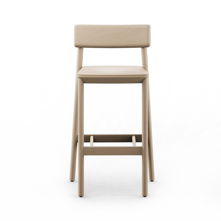 Mika Barstools with Backrest - Upholstered Seat