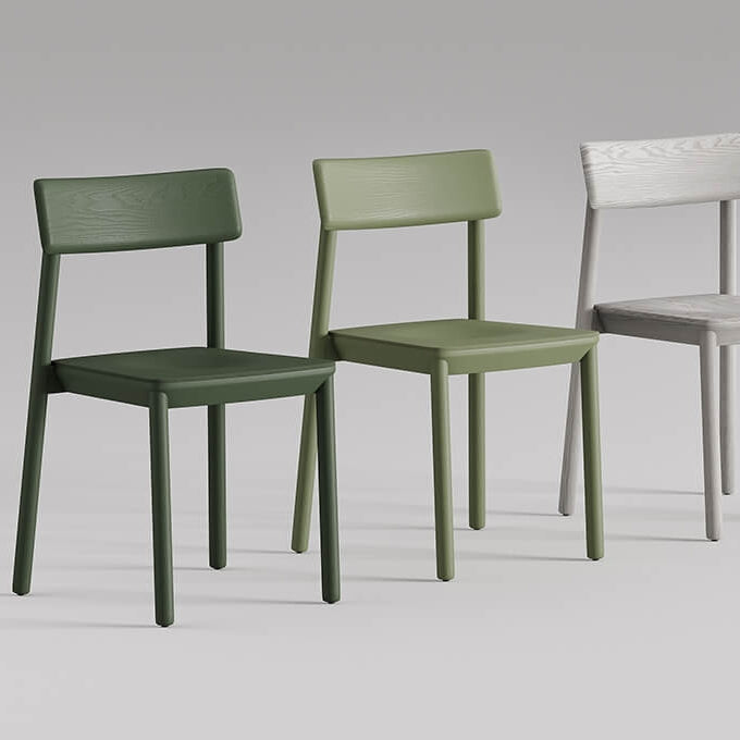 Mika Stacking Chair - Upholstered Seat