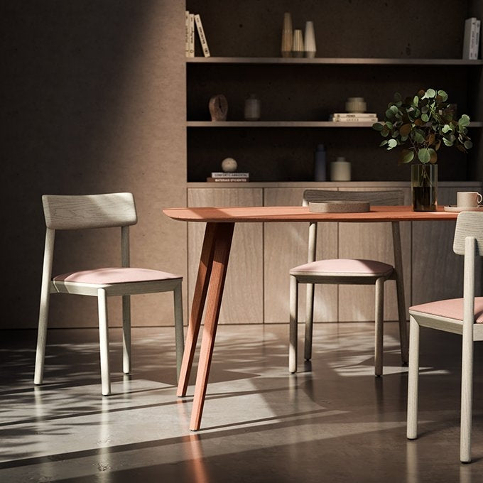 Mika Stacking Chair - Upholstered Seat