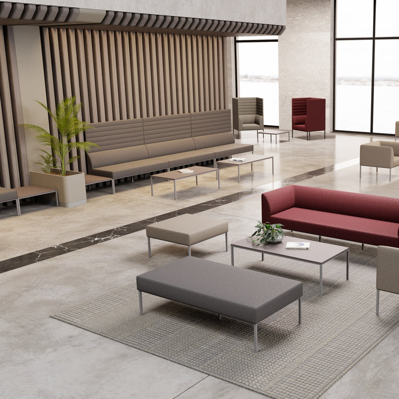 Noda High Back Armless 2 Seater Sofa