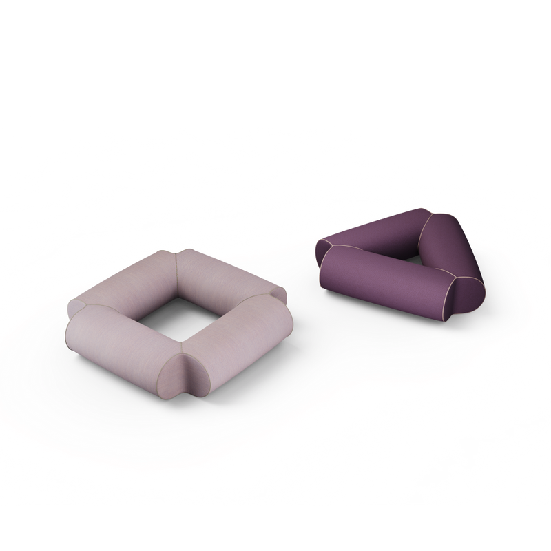 Pod Quad - Square Fully Upholstered Bench