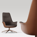Rego Executive Wood Swivel Lounge Chair