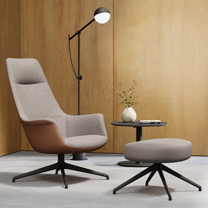 Rego Executive Wood Swivel Lounge Chair