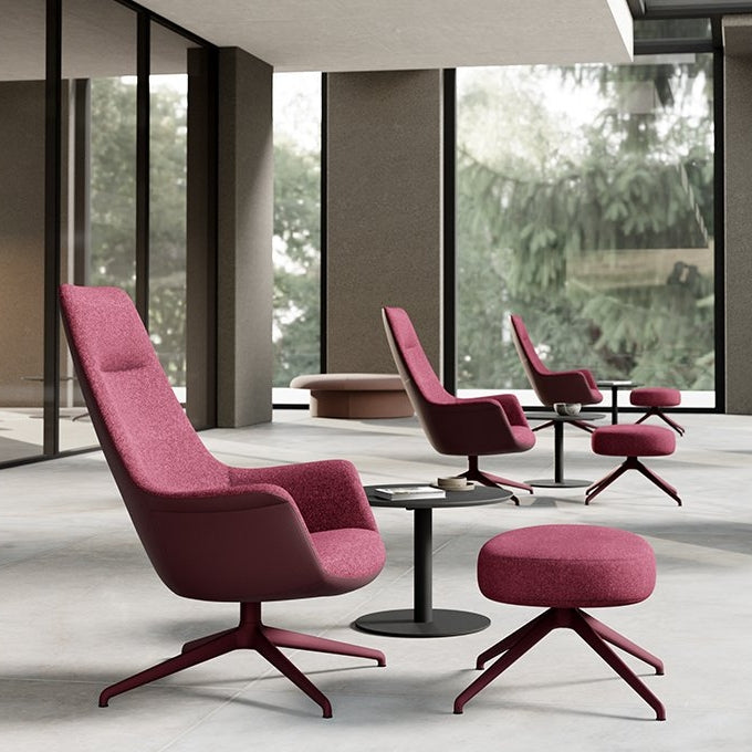 Rego Executive Wood Swivel Lounge Chair