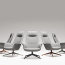 Rego Executive Wood Swivel Lounge Chair