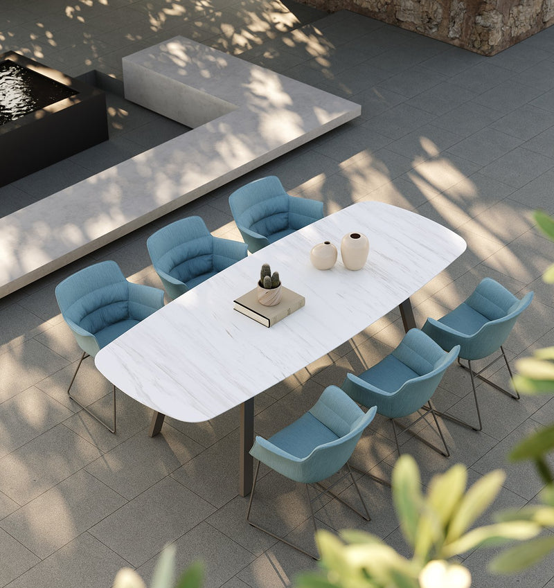 Rego Play Sled Base Upholstered Outdoor Chair