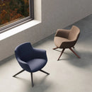 Rego Executive Wood Swivel Lounge Chair