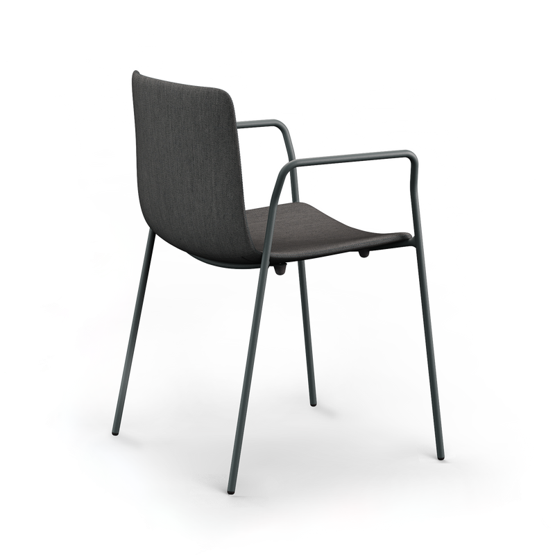 Rest 4-Leg Upholstered Chair with Arm