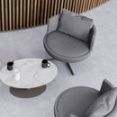 Round Metal Swivel Lounge Chair