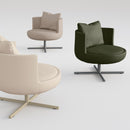 Round Metal Swivel Lounge Chair