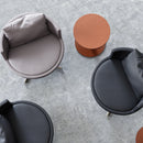 Round Metal Swivel Lounge Chair