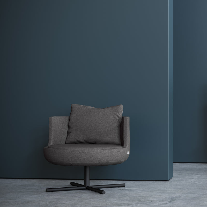 Round Metal Swivel Lounge Chair