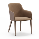 Grace Wood Chair - Upholstered Back