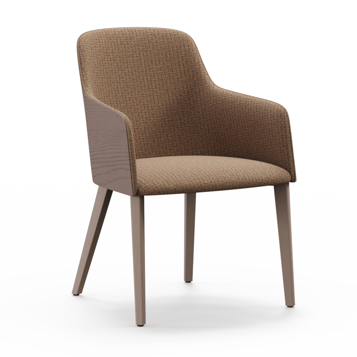 Grace Wood Chair - Upholstered Back