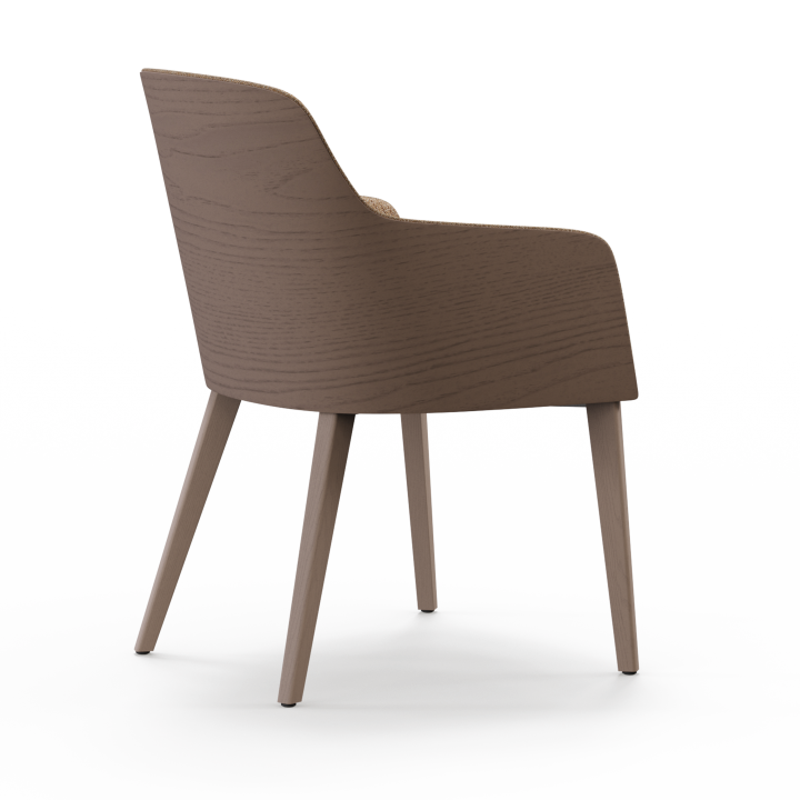 Grace Wood Chair - Upholstered Back