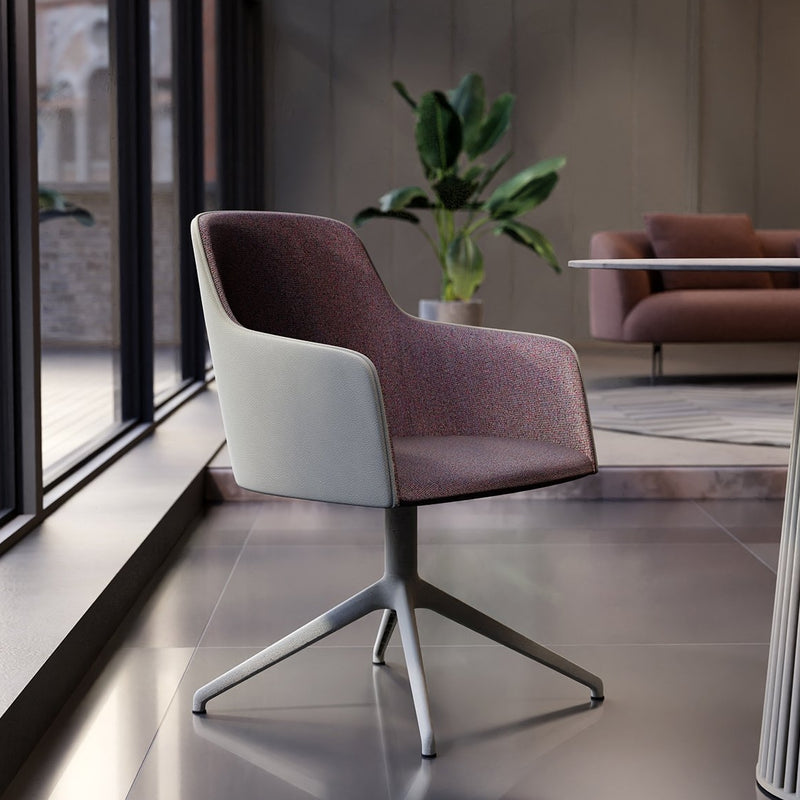 Grace Swivel Chair - Upholstered Back