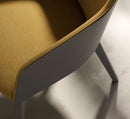 Grace Wood Chair - Upholstered Back