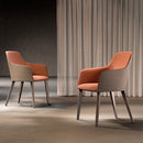 Grace Wood Chair - Upholstered Back