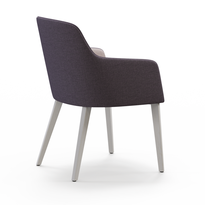 Grace Wood Chair - Upholstered Back