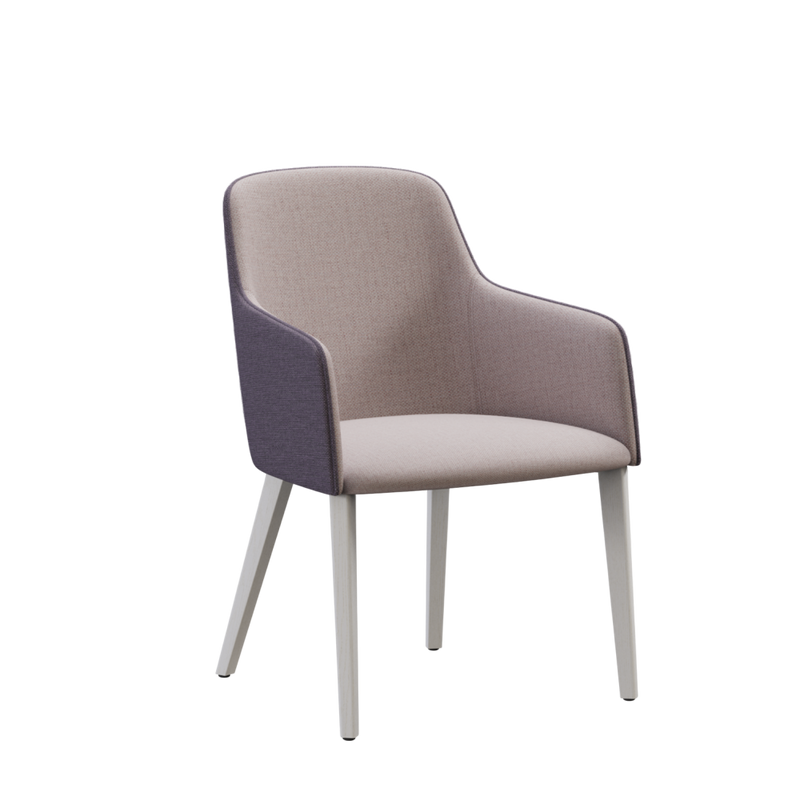 Grace Wood Chair - Upholstered Back