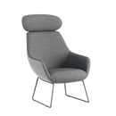 Lamy Sled Lounge Chair with Headrest