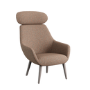 Lamy Wood Dowel Lounge Chair with Headrest