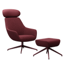 Lamy Swivel Metal Lounge Chair with Headrest