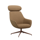 Lamy Swivel Metal Lounge Chair with Headrest