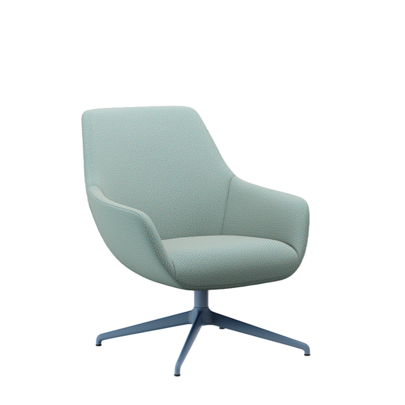 Lamy Swivel Metal Lounge Chair