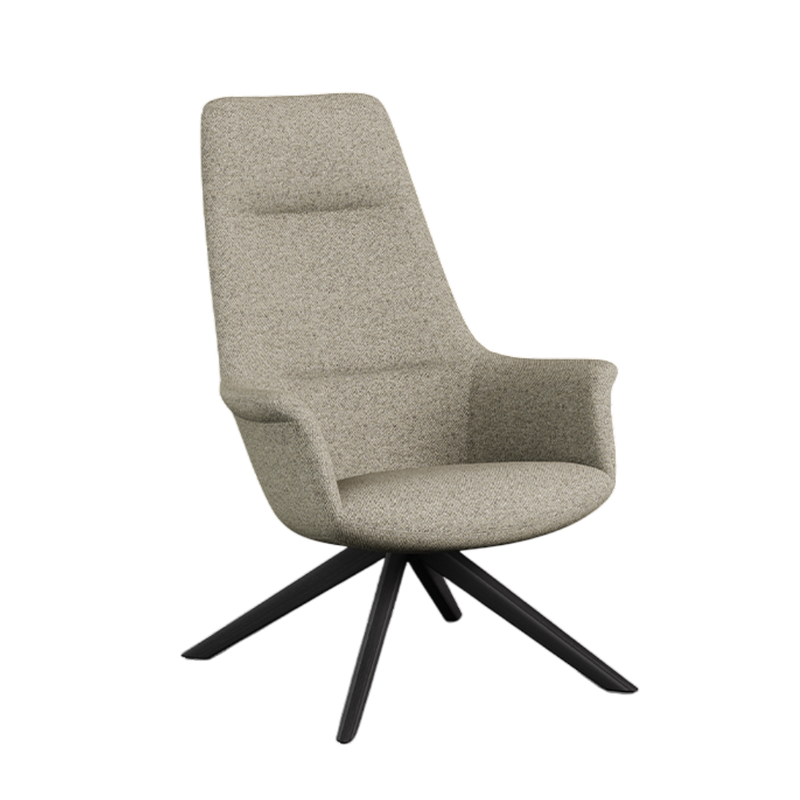 Rego Executive Wood Swivel Lounge Chair